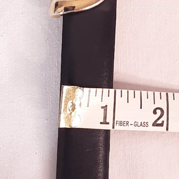 Vintage Taiwan Belt Small Medium Waist Navy Blue Half Circle Fashion Buckle - Picture 12 of 12